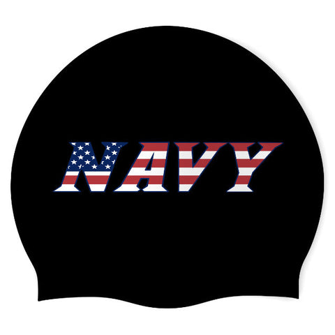 NAVY - Swimoutlet PO25612796 (BLK/03) - Wrinkle-Free Silicone Swimming Cap