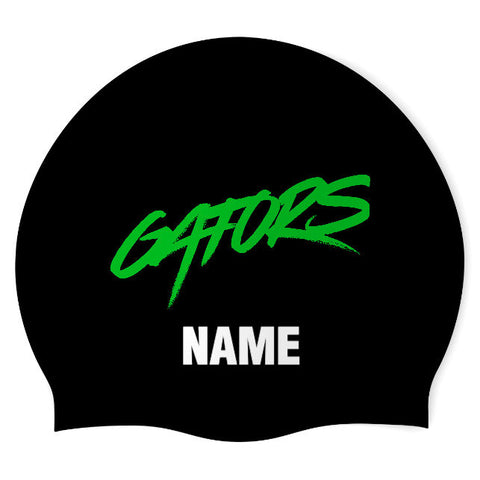 Woodbine Gators - Swimoutlet PO2943-0139 (BLK/01/P) - Wrinkle-Free Silicone Swimming Cap