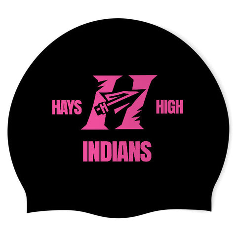 Hays High - Swimoutlet PO17941274 (BLK/01) - Wrinkle-Free Silicone Swimming Cap