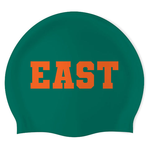 East Lincoln HS Swim Team - Swimoutlet PO40923 (DGR/01) - Wrinkle-Free Silicone Swimming Cap