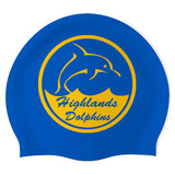 Highland Dolphins - Swimoutlet PO26084798 (RBL/01) - Wrinkle-Free Silicone Swimming Cap