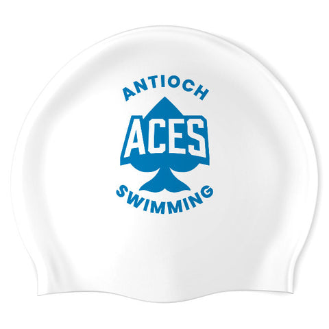 Antioch Aces - Swimoutlet PO48742 (WHT/01) - Wrinkle-Free Silicone Swimming Cap