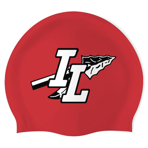 Indian Lakw Swim Team - Swimoutlet PO25635455 (RED/02) - Wrinkle-Free Silicone Swimming Cap