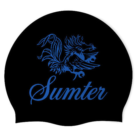 Sumter High School Swim Team - Swimoutlet PO 26592431 (BLK/01) - Wrinkle-Free Silicone Swimming Cap