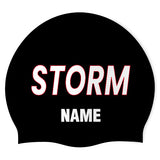 Storm Aquatics - Swimoutlet PO11834 (BLK/02/P) - Wrinkle-Free Silicone Swimming Cap