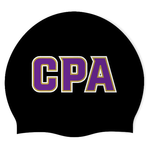 Christ Presbyterian Academy - Swimoutlet PO26468410 (BLK/03) - Wrinkle-Free Silicone Swimming Cap