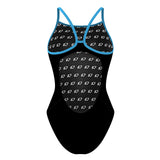 LE-Ladies-Black- No wave - Skinny Strap Swimsuit