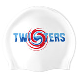 Twin Creeks Twisters - Swimoutlet PO78974 (WHT/03) - Wrinkle-Free Silicone Swimming Cap