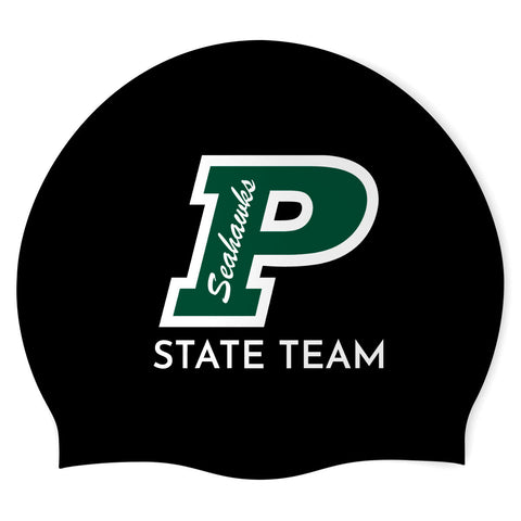 Seahawks State Team - Swimoutlet PO24202052  (BLK/3) - Seamless Silicone Swimming Cap