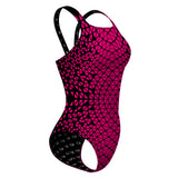 Black/ Pink Geometry Classic Strap - Classic Strap Swimsuit