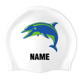 Willow Creek Dolphins - Swimoutlet PO26283913 (WHT/02/P) - Wrinkle-Free Silicone Swimming Cap