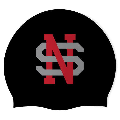 North Scott Junior High - Swimoutlet PO25323307 (BLK/02) - Wrinkle-Free Silicone Swimming Cap
