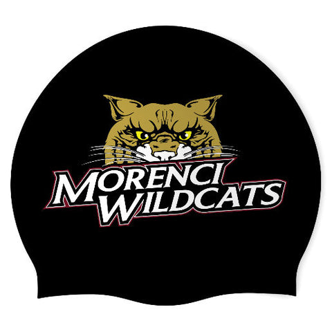 Morenci High School Swim Team - Swimoutlet PO 26577203 (BLK/04) - Wrinkle-Free Silicone Swimming Cap
