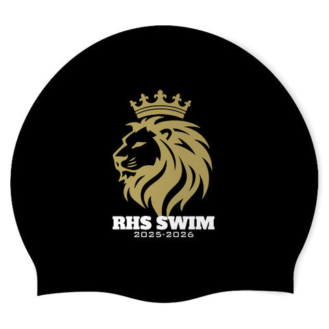 Roy HS Swim Team - Swimoutlet PO25611272 (BLK/02) - Wrinkle-Free Silicone Swimming Cap