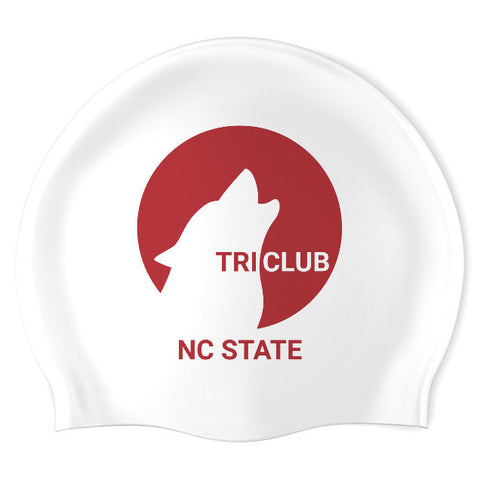 Triathlon Club at NCSU - Swimoutlet PO25499627 (WHT/01) - Wrinkle-Free Silicone Swimming Cap