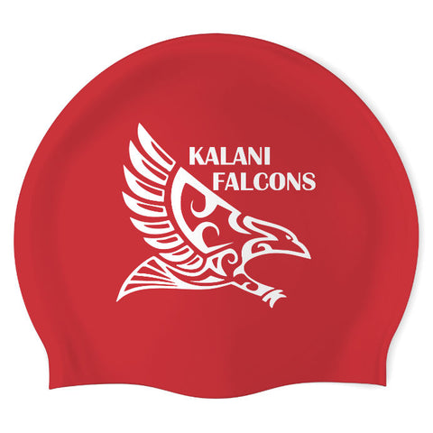 Kalani High School Swim Team - Swimoutlet PO71624 (RED/01) - Wrinkle-Free Silicone Swimming Cap