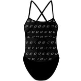 Solid Black - Tieback One Piece Swimsuit
