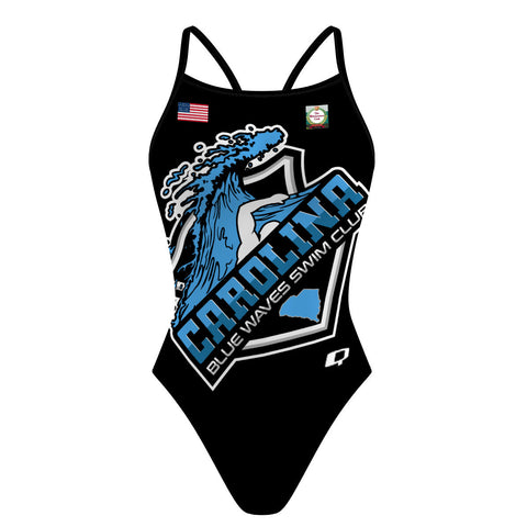 Carolina Blue Waves SC FV - Skinny Strap Swimsuit
