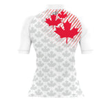 Canada UWH White FV - Women's Surf UPF50+ Short Sleeve Rash Guard