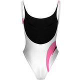 Becca pink. black high hip - High Hip One Piece Swimsuit