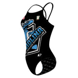 Carolina Blue Waves SC FV - Skinny Strap Swimsuit