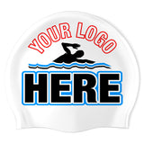 SIDE A: JUST LOGO / SIDE B: LOGO + NAME - Silicone Swimming Cap