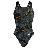 Classic black/gray/orange marble - Classic Strap Swimsuit