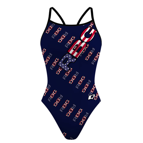 Need to fix. didn't save se stripes2 - Skinny Strap Swimsuit