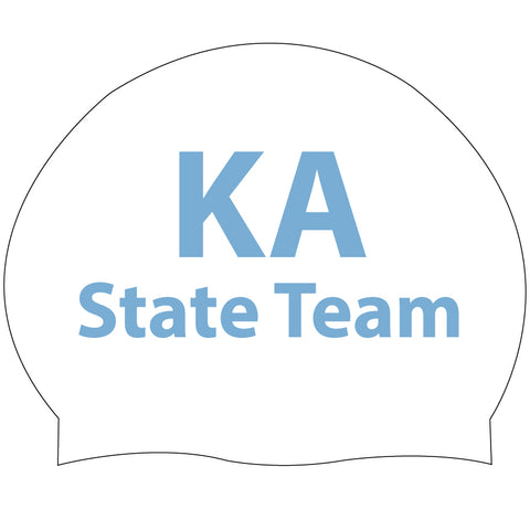 KA State Team - Swimoutlet (WHT/01) - Custom Silicon Swimcap