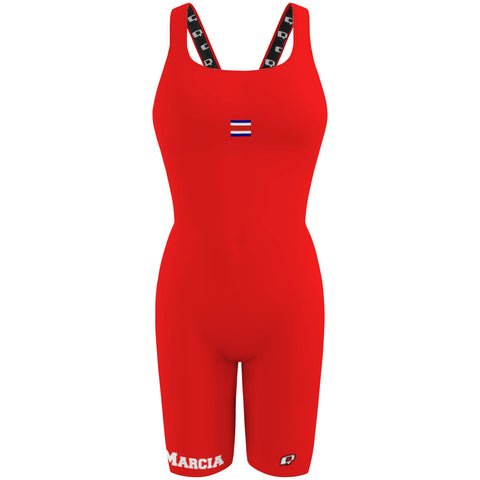 Piratas - Marcia Red - Classic Strap Long Knee Women Jammer