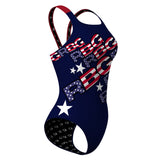 RBG24 stripes2 CLASSIC - Classic Strap Swimsuit