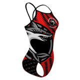 Johnnie Means Aquatics Tigersharks FV1  - Skinny Strap Swimsuit