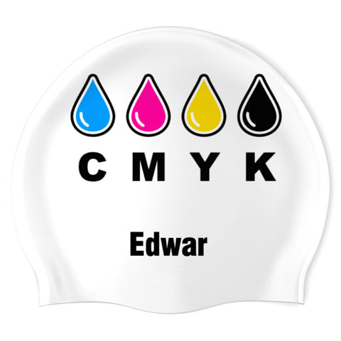 CMYK - Silicone Swimming Cap - PERSONALIZED