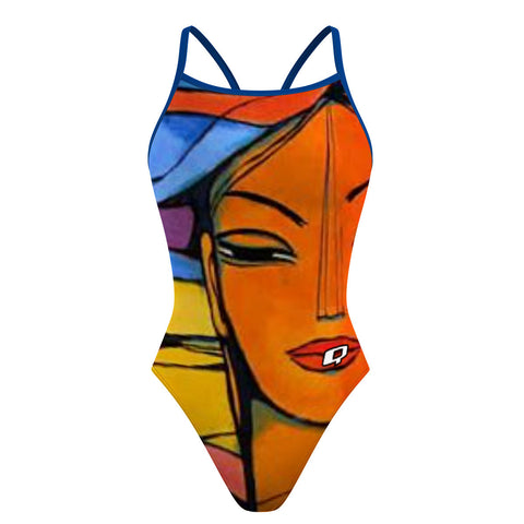 Cesar Valverde Naranja Skynny Strap - Skinny Strap Swimsuit