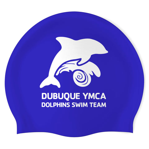 Dubuque Dolphins - Swimoutlet PO22889177 (Royal/1) - Custom Silicon Swimcap
