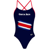 Costa Rica Flag - Kisha X - "X" Back Swimsuit