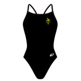 Old Scona 2 Solid Black - Skinny Strap Swimsuit