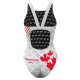Canada UWH White FV - Classic Strap Swimsuit