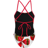 flower gray - Tieback One Piece