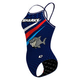 Sharks01 - Skinny Strap Swimsuit