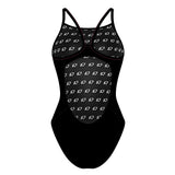 Old Scona 2 Solid Black - Skinny Strap Swimsuit