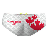 Canada UWH White FV - Classic Brief Swimsuit