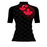 Canada UWH Black FV - Women's Surf UPF50+ Short Sleeve Rash Guard