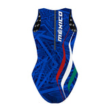 Mexico WP Blue - Women Waterpolo Swimsuit Classic Cut