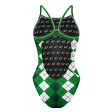 Green Plaid - Skinny Strap