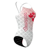 Canada UWH White FV - Skinny Strap Swimsuit