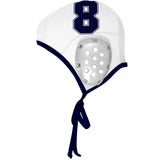 D1 WHITE - MASTER DESIGN - #'s Outlined - Water Polo Cap