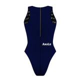 AnaLu - Solid Navy - Size 28 - Women's Waterpolo Swimsuit Cheeky Cut