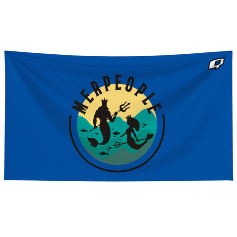 Merpeople Blue - Microfiber Swim Towel