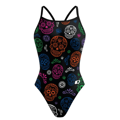Las Skulls Skinny Strap